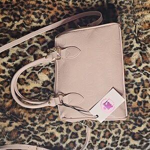 Juicy Couture Light Pink Satchel with Gold Heart Charm